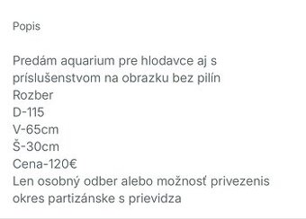 Predám aquarium pre hlodavce a drobné cicavce