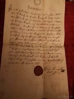 Originál historický dokument – Rodný/Krstný list z roku 1807