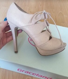 Sandále na vysokom podpätku