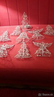 Vianočné drôtikové a plastové ozdoby