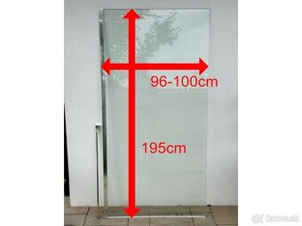 Sklenená sprchová zástena Š:96-100cm, V: 195cm