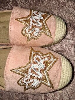 Pink powder star stylove damske baleriny-espadrilky
