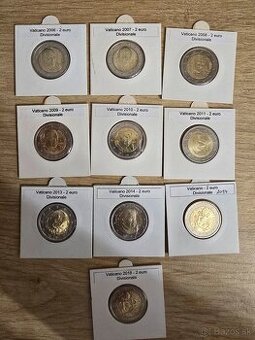 2€ obehovy motiv Vatikan Papez Benedikt Frantisek UNC