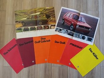 Prospekty Volkswagen / Seat / Porsche 60.-90. léta.