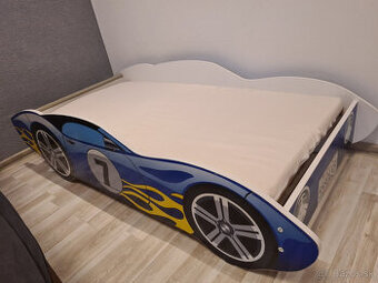 Detská autopostel CALIFORNIA 140x70 cm + rošt+matrac