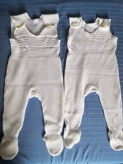 Pletené biele dupačky