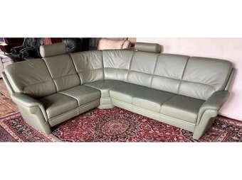 Luxusní rohová kožená sedací souprava, 3009