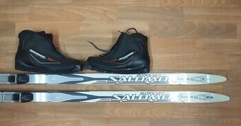 Predám bežkový set:SALOMON 174cm,šupiny,topánky.SNS.