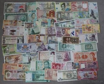 Unc bankovky 50 kusov/50 krajín