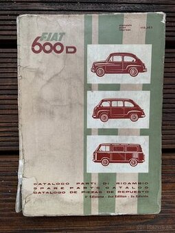 FIAT 600D MULTIPLA 600T originální katalog náhradních dílů