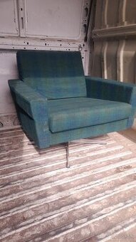 Retro kreslá otočné 2kusy-120eur, hnedé kreslo 50eur