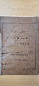 Prevádzkové pokyny pre pilota vojenského lietadla Piper L4