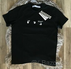 Čierne off white tričko XL