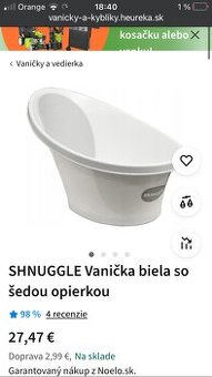 Shnuggle vanička/vedierko