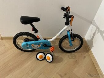 Detský bicykel BTWIN 14' kolesá s pomocnými kolieskami