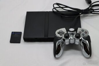 PS2 slim SCPH-75004 – konzola + ovládač + pamäťovka + káble