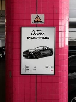 A3 Obraz - Ford Mustang GT 5.2 s rámom - 1