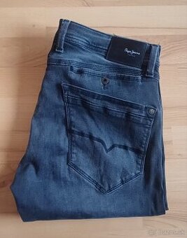 Pepe jeans tmavošedé slim fit streč