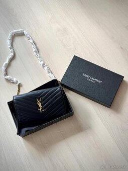 YSL dámska kabelka čierno-zlatá