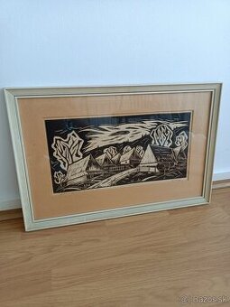 Grafika drevenice-Vysoká na Kysuciach