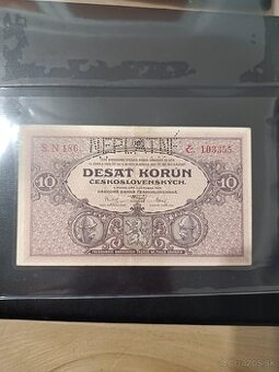 Bankovka 10kcs 1927 séria N - 1