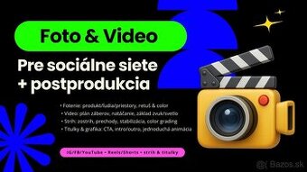Foto & Video pre sociálne siete Reels/Shorts, strih, titulky