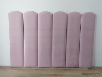 Čalúnený nástenný panel - ružový 6ks