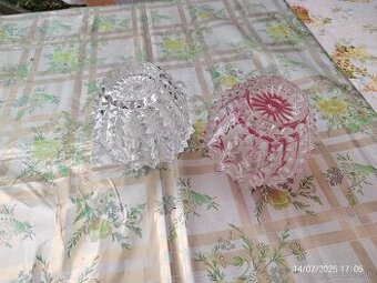 retro sklo na stolovú lampu