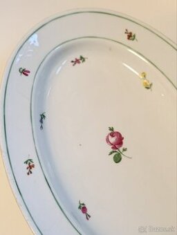 Ručne maľovaná starožitná porcelánova misa