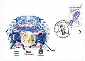 Numizmatická obálka: 100. výročie ME v hokeji v Tatrách