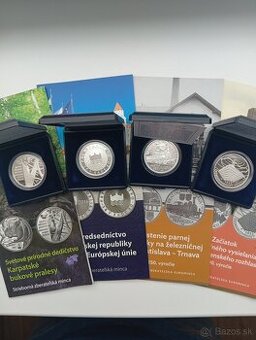 Strieborné 10 eurové mince PROOF