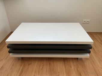 Konferenčný stolík bielo-šedý