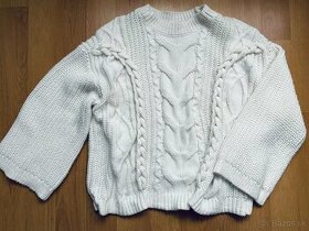 Biely sveter / pulover H&M