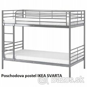 Poschodova postel IKEA SVARTA