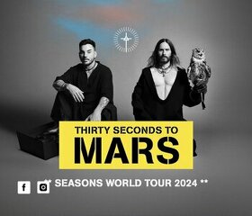 Lístky na koncert 30 second to Mars v Bratislave