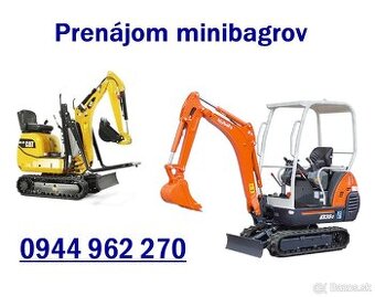 Minibager na prenájom