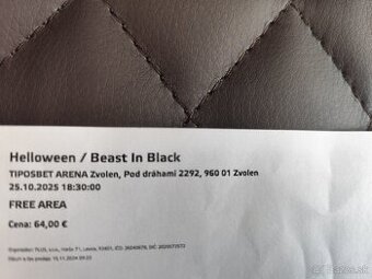 Helloween lístok
