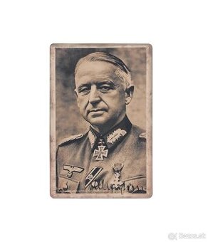 plechová cedule - Generalfeldmarschall Erich von Manstein