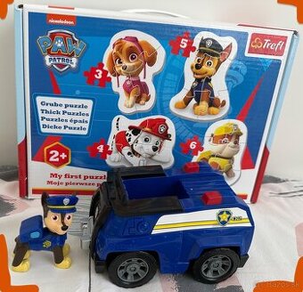 PUZZLE a AUTO z Paw Patroly len za 10EUR