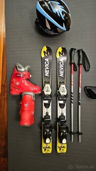 Detske Lyze 80cm , lyziarky 18,5 a paličky 70cm - 1