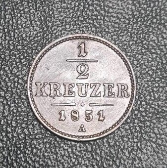 Grajciar, 1851 A - Kreuzer - 1 + 1/2 + 1/4