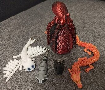 3D hračky-draci