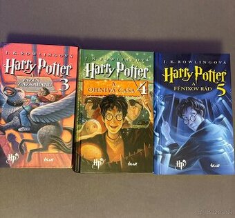 knihy Harry Potter časť 3,4,5