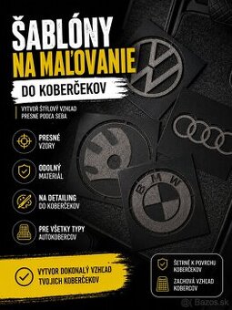 Šablóny na malovanie do koberčekov (detailing)