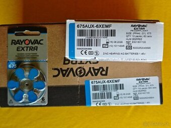 Batérie Rayovac extra 675