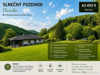 EXKLUZÍVNE: Stavebný pozemok 423 m2 v Divinke – nádhern