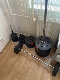 Predám nakladací činkový set 125 kg