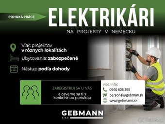 ➡️ Práca v Nemecku | Elektrikár