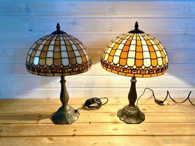 Staré krásné párové Tiffany lampy