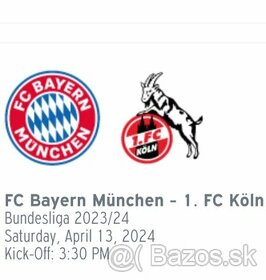 Bayern Mnichov - 1.FC Kolin, 13.4.2024, Bundesliga